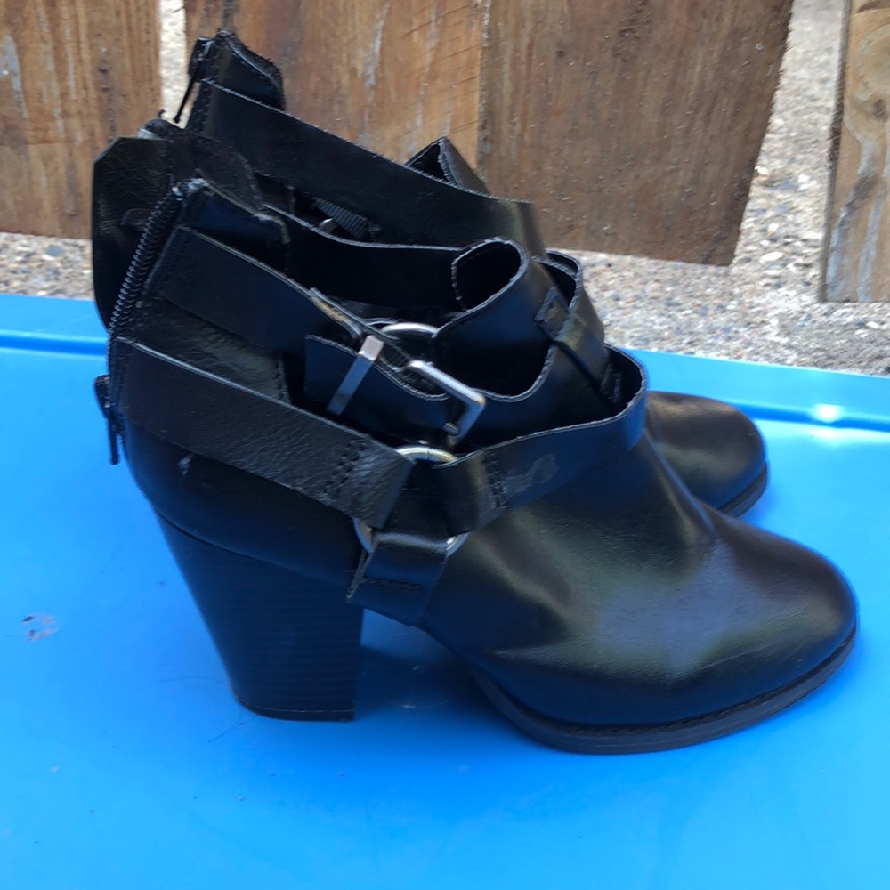 Cut out heel booties